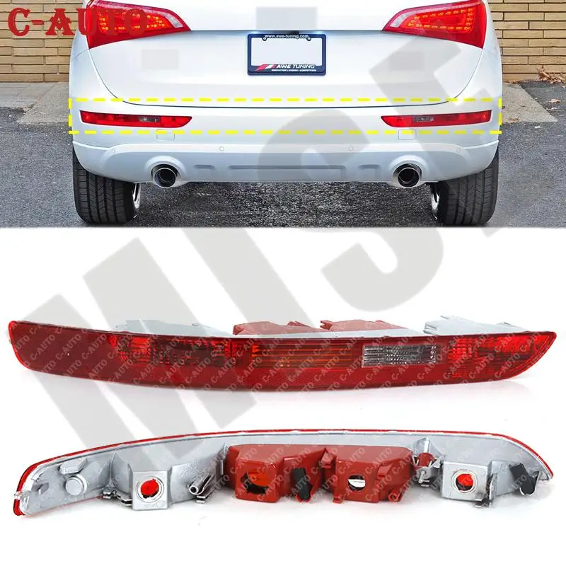 Car Taillight Rear Bumper Tail Light Cover For Audi Q5 2.0T 2009 2010 2012 2013 2014 2015 2016 8R0945096 8R0945095 Without bulbs