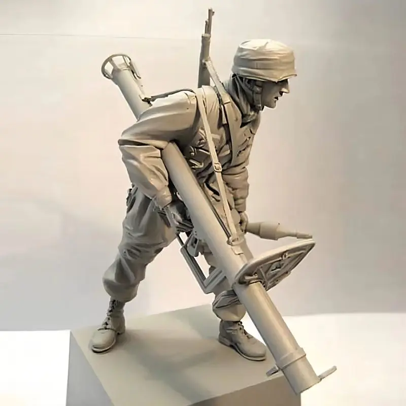 

1/16 Resin Character Soldier Model Figure Kits Gk Military Theme White Model Handmade Unassembled And Unpainted Kit