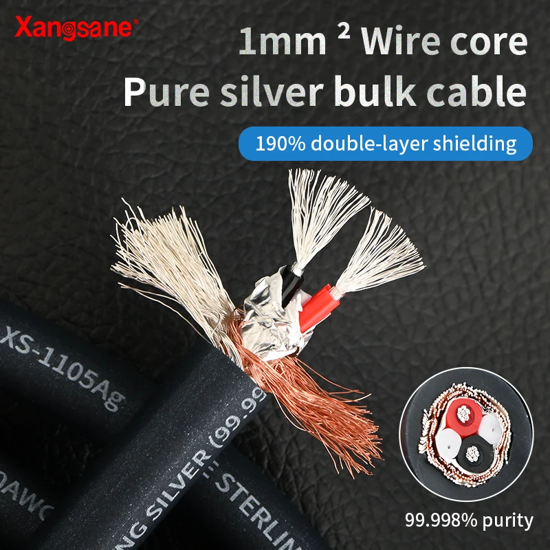 Xangsane 2x0.5mm ² HIFi 4N srebrny wzmacniacz kabel audio RCA kabel sygnałowy CD kabel XLR produkcji DIY