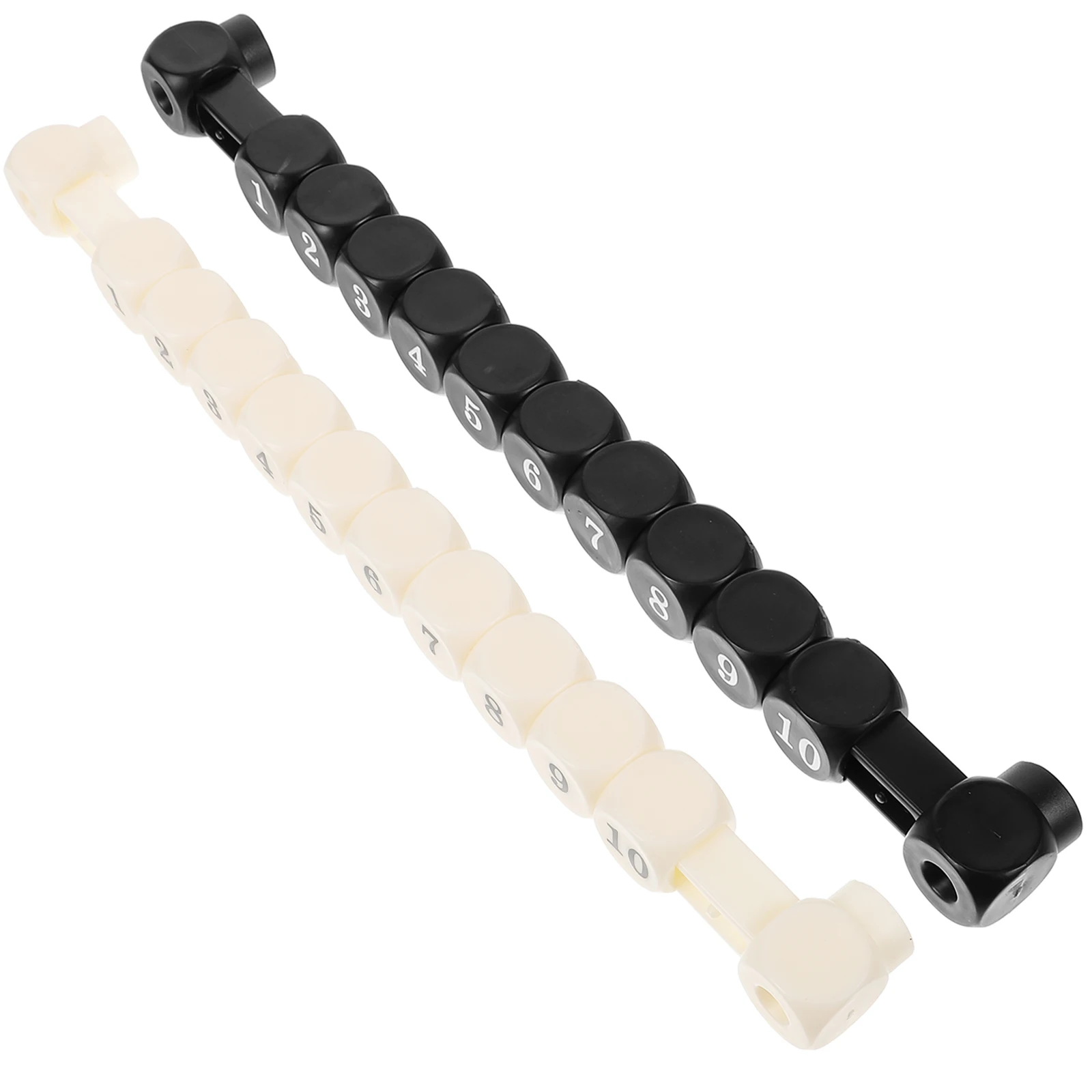 

2Pcs Square Scorer Foosball Counters Black White Plastic Puzzle Accessories Child Table Soccer Supplies Multifunctional