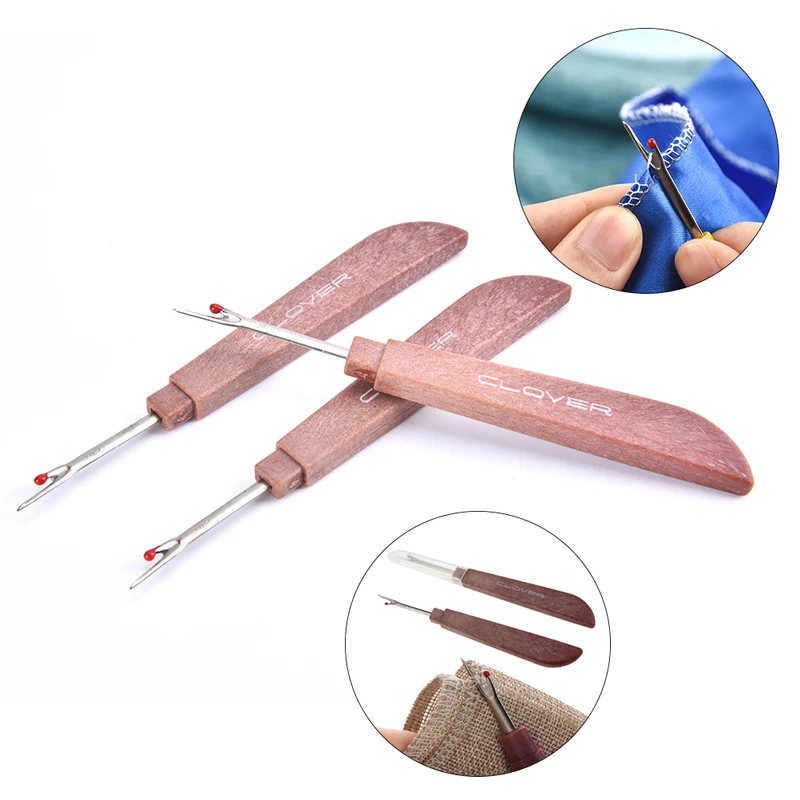 1PC Clover Steel DIY Sewing Tools Craft Thread Cutter Seam Ripper Stitch Needle Arts Plastic Handle Home Sewing Accessories