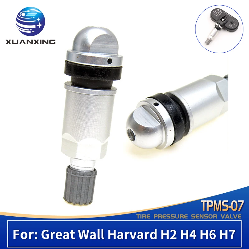 TPMS-07 TPMS Valves Tire Pressure Monitoring Sensor Valve Stem Caps Aluminum Alloy for Great Wall Harvard H2 H4 H6 H7