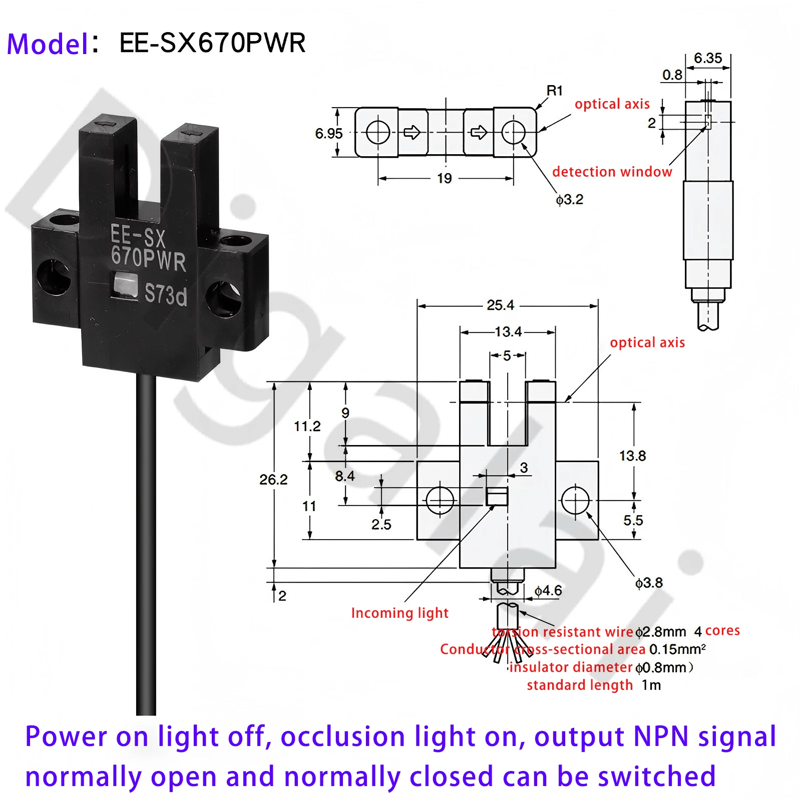 Original U-shaped sensor EE-SX670PWR EE-SX671PWR EE-SX672PWR EE-SX673 EE-SX674EE-SX675 EE-SX676 EE-SX677PWR