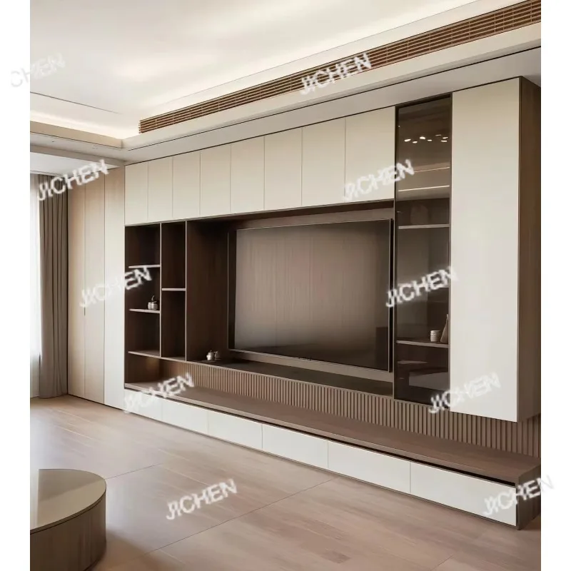 

Modern European TV Cabinet, Outdoor Warehouse and Hospital Furniture, Living Room Wooden TV Table, Wooden Panel Material