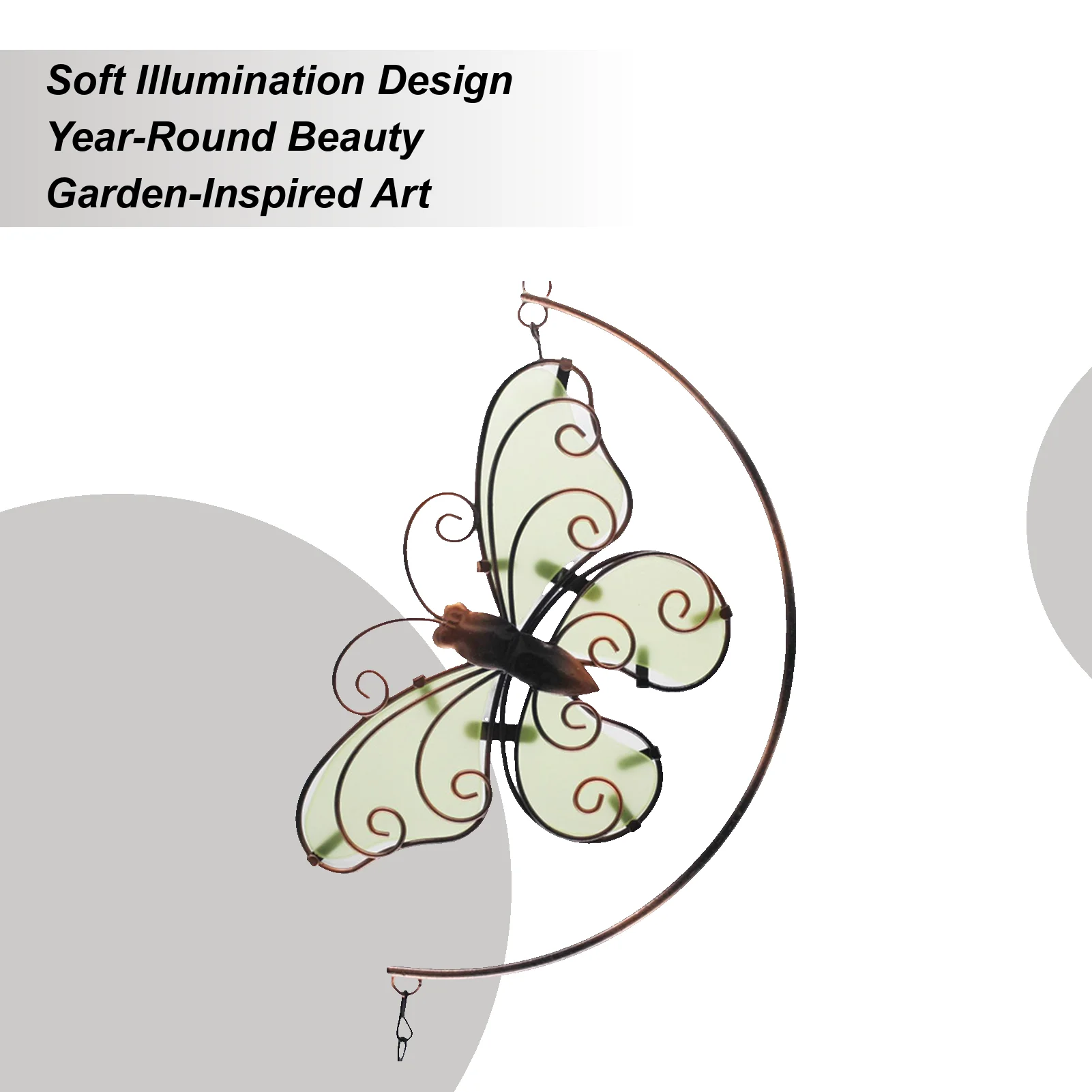 Butterfly Wind Chimes 2D Waterproof Dragonfly Glowing Decor Wind Chimes For Outside Solar Powered For Garden Yard Patio Porch