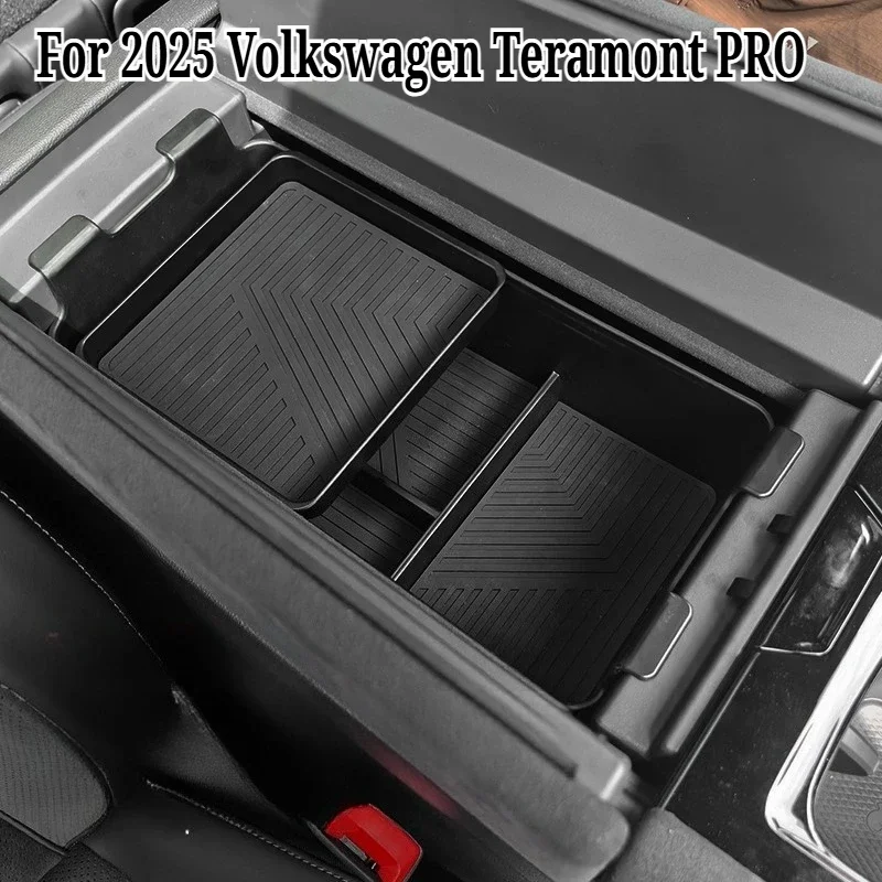 

For 2025 Volkswagen Teramont PRO Center Console Organizer Dual-Layer Storage Box for Armrest