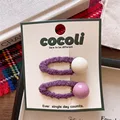 purple hair clip