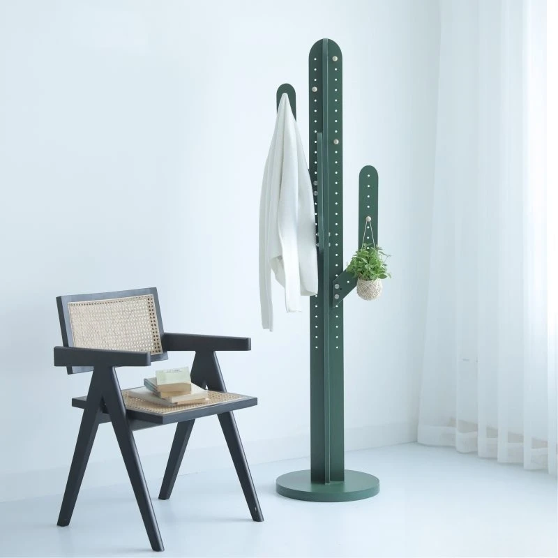 Cactus coat rack floor-to-ceiling bedroom simple entrance corner entrance hole board living room Internet celebrity hanger