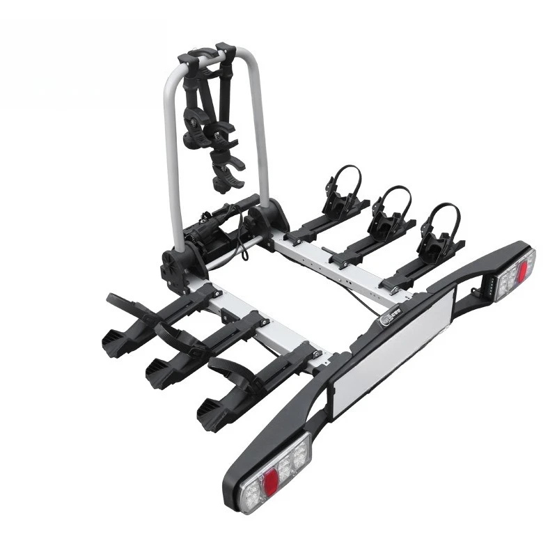 Portabicicletas plegables para tres bicicletas, portabicicletas para remolques de caravanas, equipo de modificación para bicicletas de montaña.