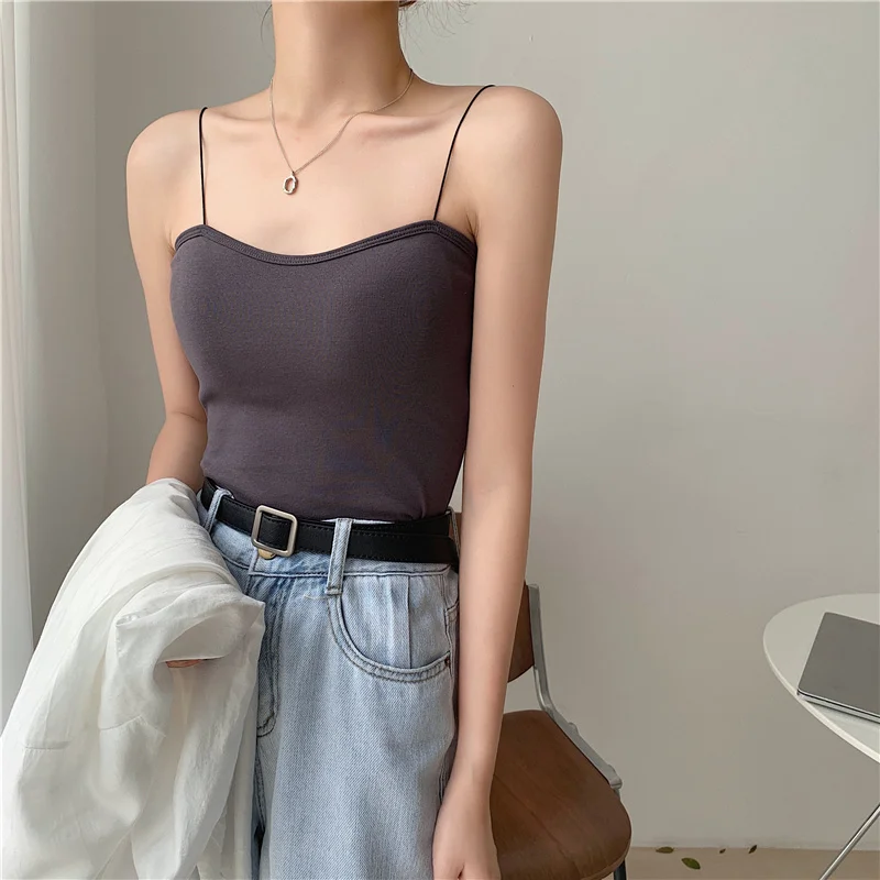 

Summer Women's Solid Pullover Tanks Sleeveless Camis Casual Vacation Sexy Office Lady Vintage Camisole Streetwear Aesthetic Tops