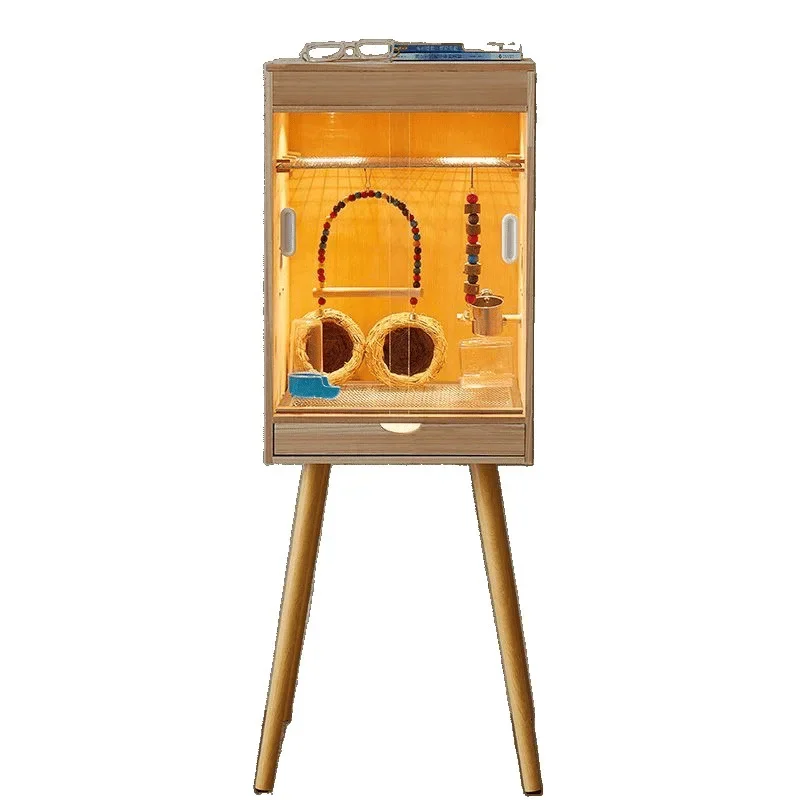 *&J bird incubator, parrot terrarium special bird cage, winter brooding, constant temperature peony Xuanfeng wooden breeding