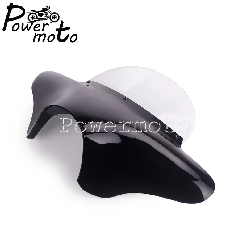 Motorcycle Batwing Fairing Windshield Wind Deflector Screen Universal For Harley Softail Softail Road King Super Glide FXSB FLST