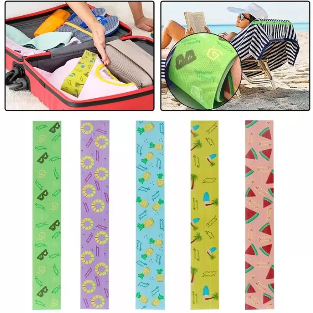 1/4Pcs Colorful Sunbed Strap Durable High Elasticity Beach Towel Holder Elastic Creative Windproof Towel Bands