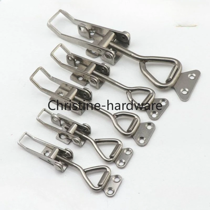 Latch Catch Toggle Quick Clamp 304 Stainless Steel Adjustable Hasp Lock for Home Sliding Door Furniture Cabinet Boxes Hardware