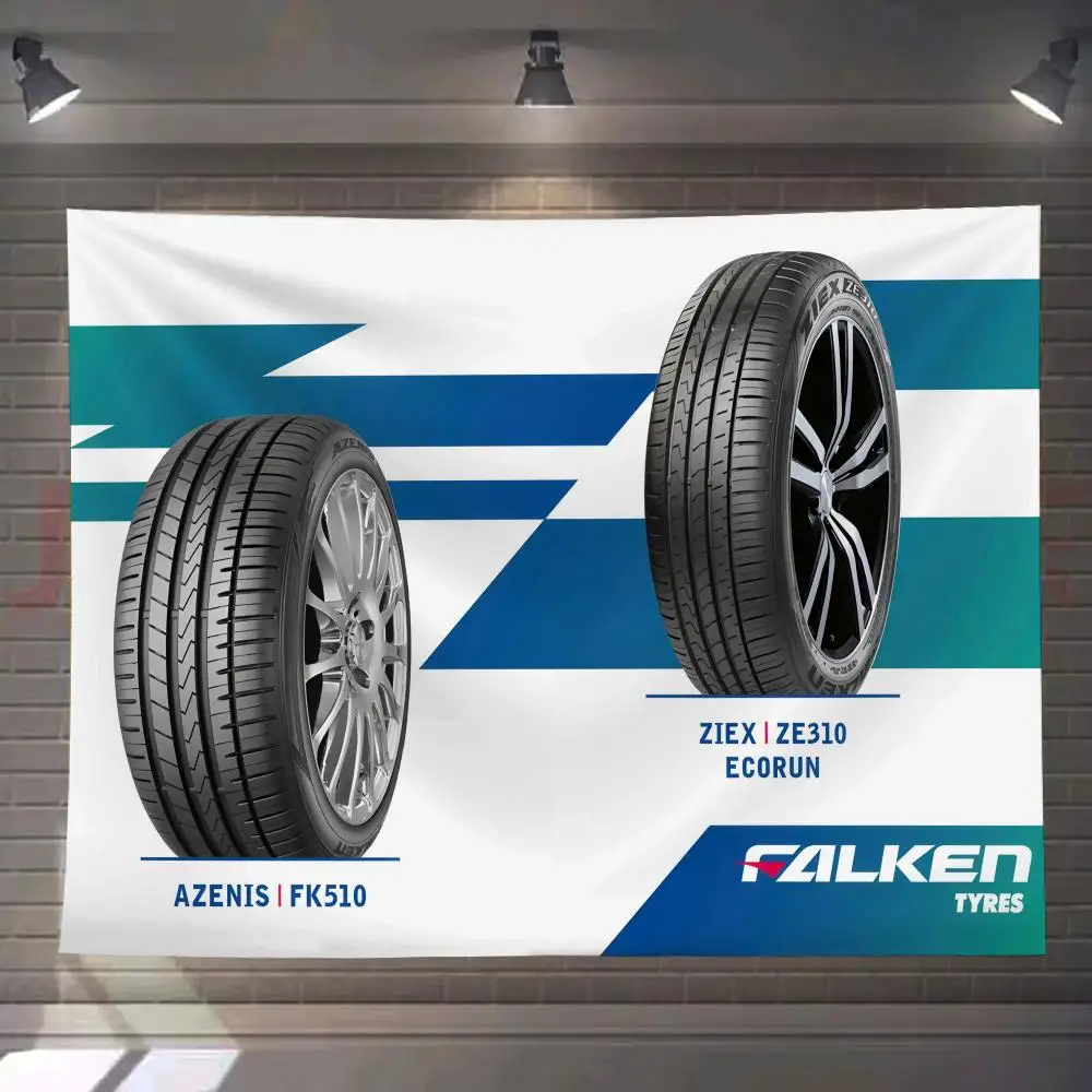 

F-Falkens TireS Auto Parts Logo Tapestry Custom Living Bedroom Party Dormitory Interior Wall Bohemian Decoration Attached Clip