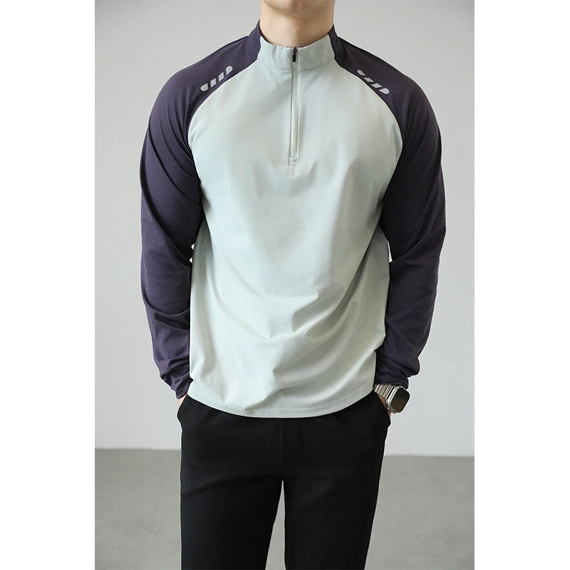 ملابس رياضية للياقة البدنية سريعة الجفاف للرجال - تي شيرت سريع الجفاف لركوب الدراجات في الهواء الطلق واللياقة البدنية بأكمام طويلة #1