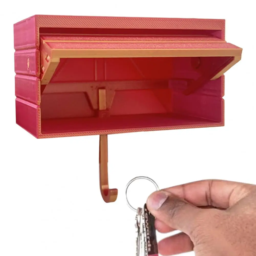 

Key Hanger 3d Printed Car Garage Key Holder with Opening Door Wall Mount Entryway Key Rack Easy Installation Fun Design Home