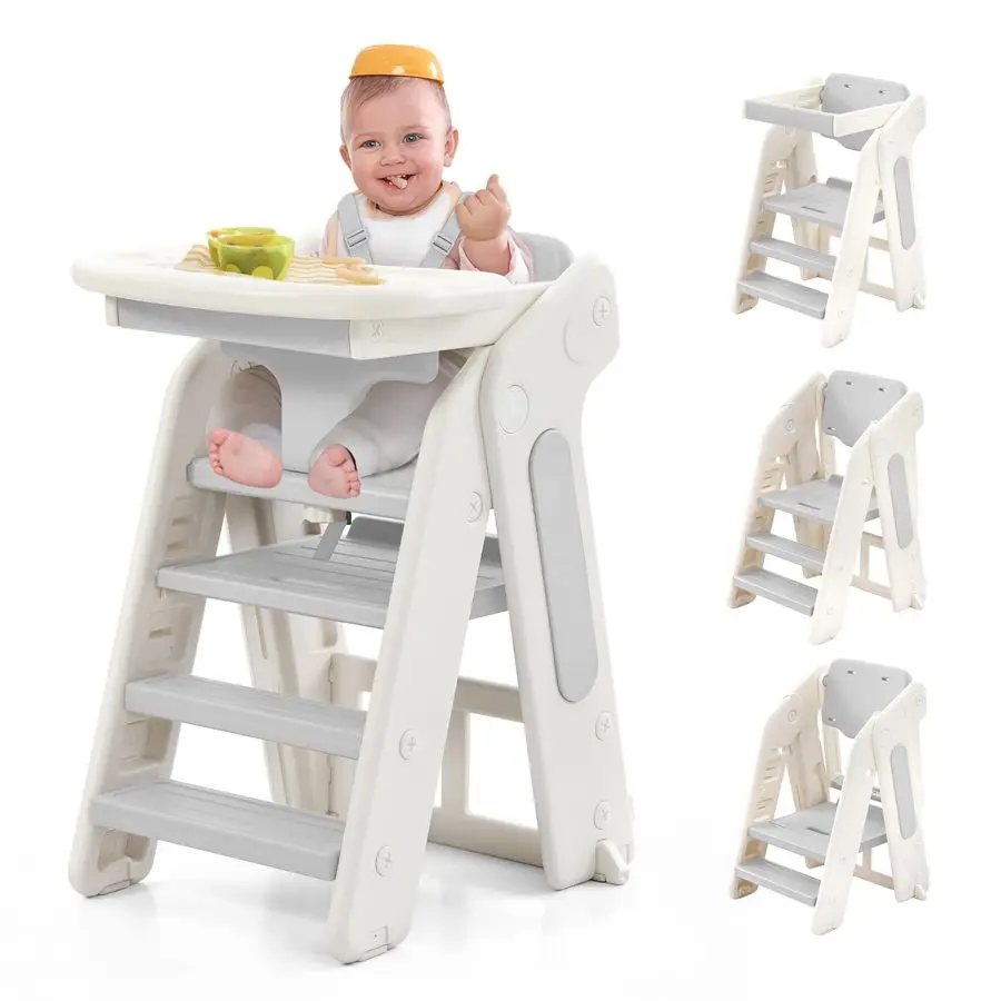 

Трансформируемый табурет для малышей 4 в 1, башня для малышей с регулируемой высотой, складная стоячая башня с защитным ограждением, съемный Dinin