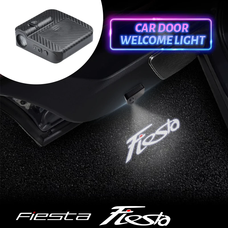 Led para ford fiesta logotipo novos e antigos estilos st linha mk5 mk6 mk7 mk8 porta do carro luz de cortesia projetor lâmpada de boas-vindas