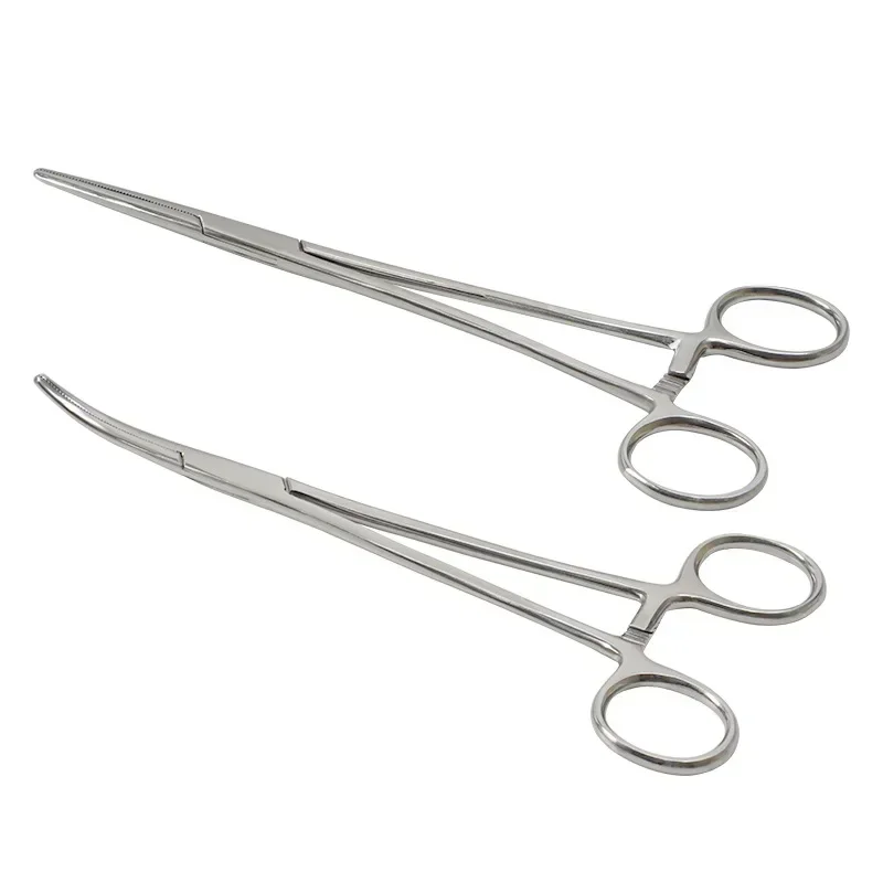 Imagem -05 - Fórceps Hemostático Ferramenta Fórceps Cirúrgico Hemostat Bloqueio Grampos Alicate de Pesca Ponta Curva e Reta 1pc Aço Inoxidável