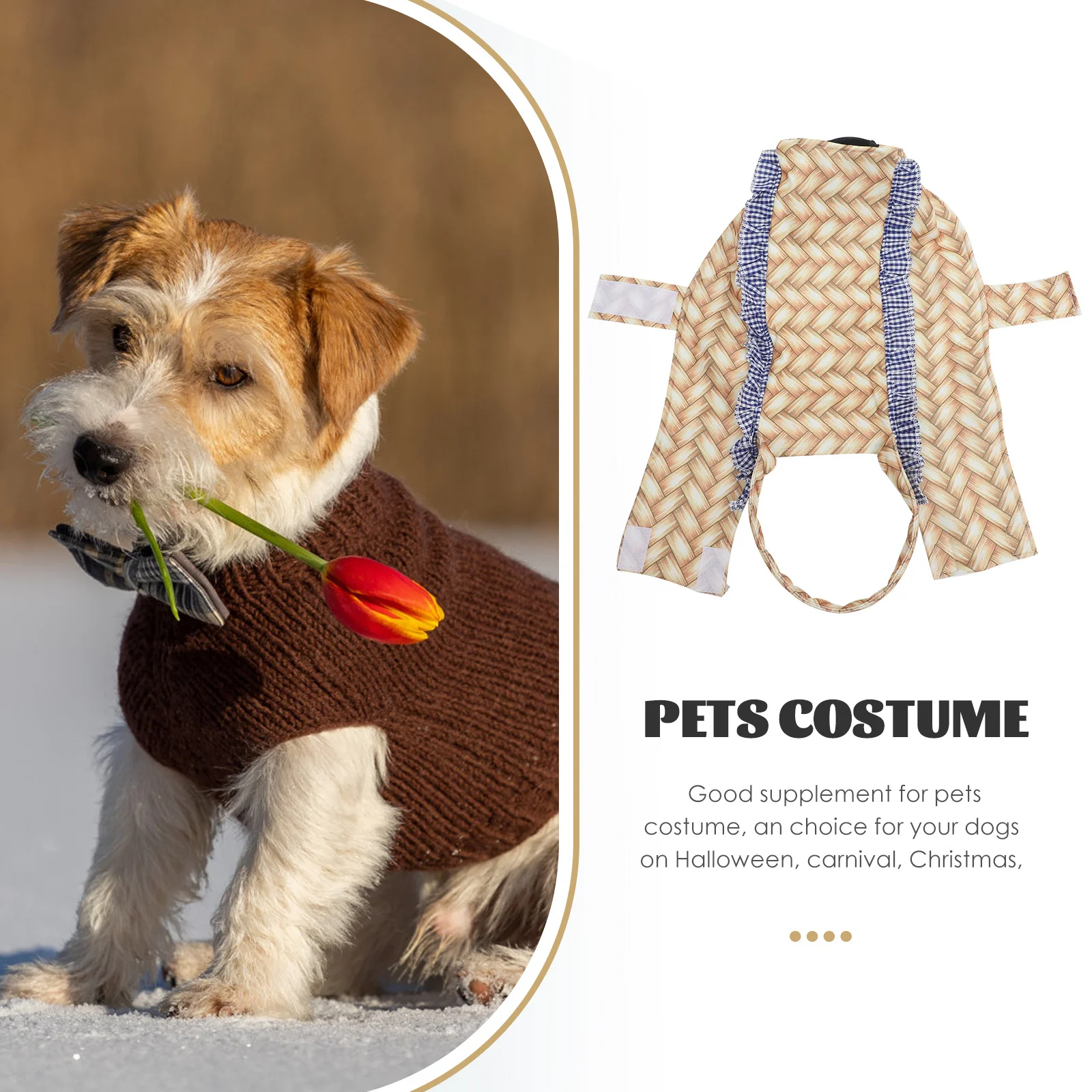 

Pet Dog Funny Tricky Costume Acrylic Fiber Basket Shape Cosplay Clothes Perfect for Halloween Christmas Outdoor Pet Costume