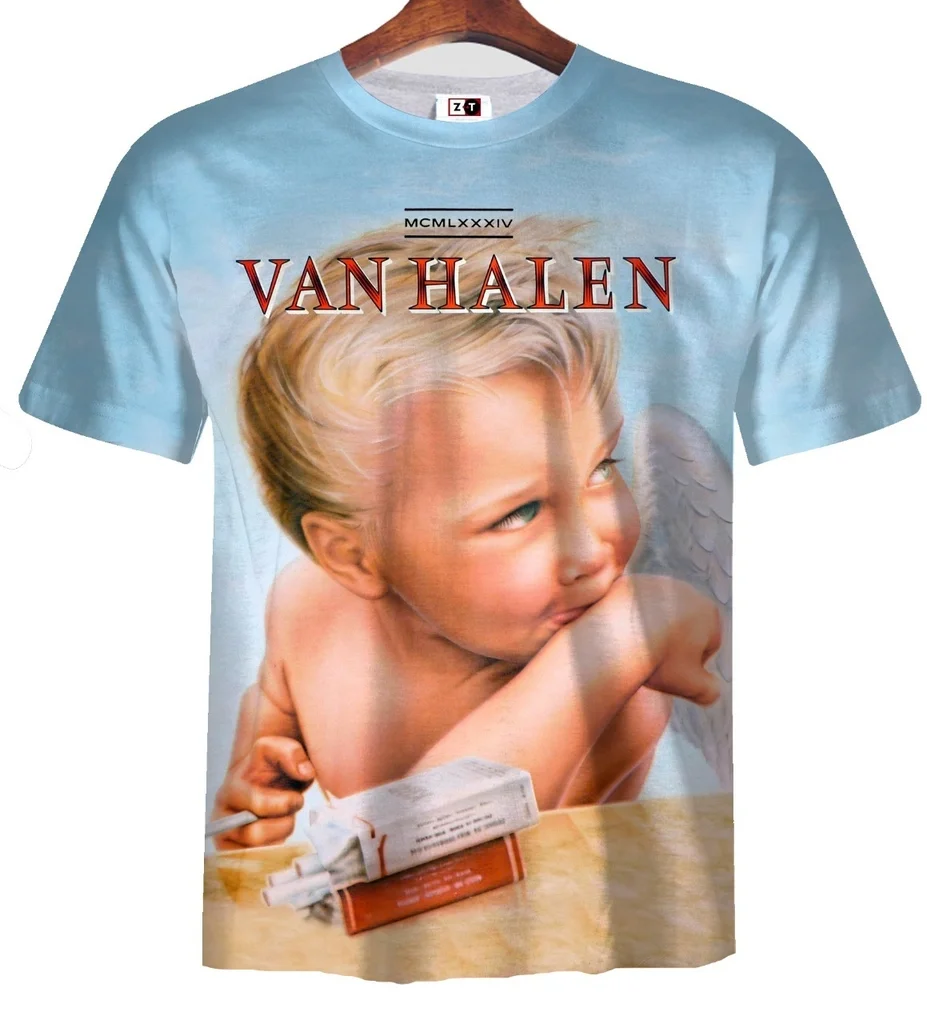 Camiseta con estampado 3D de banda de Rock clásica VAN HALEN, camiseta de manga corta a la moda para hombres y mujeres, camisetas de Hip Hop para niños, ropa para hombres, nuevo 2025