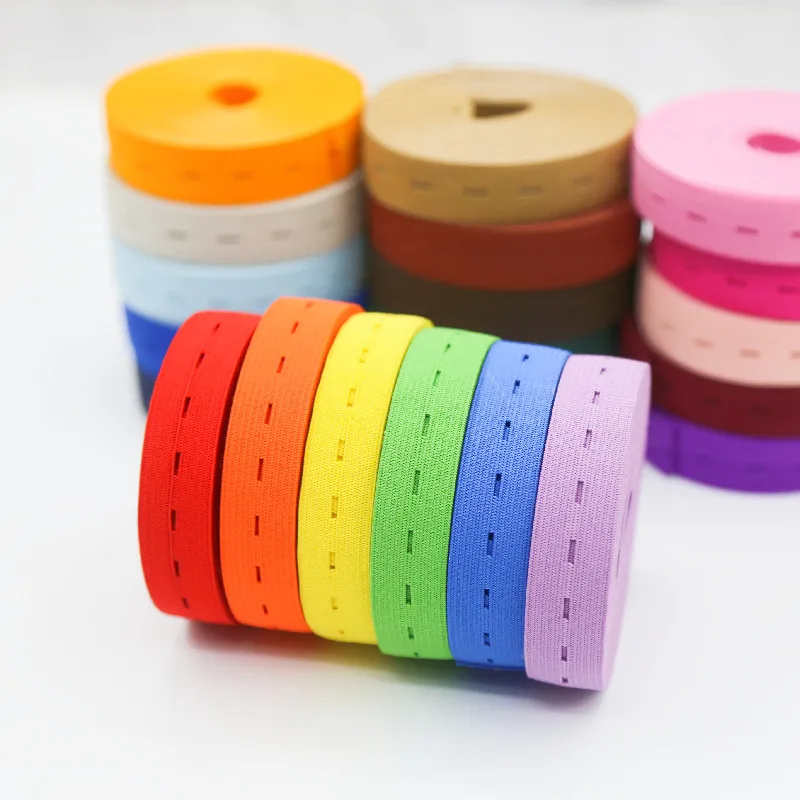 Elastic Bands 20mm Woven Button Hole Elastic Band Elast Stretch Tape Extend Finish Tape DIY Sewing Garment Accessory