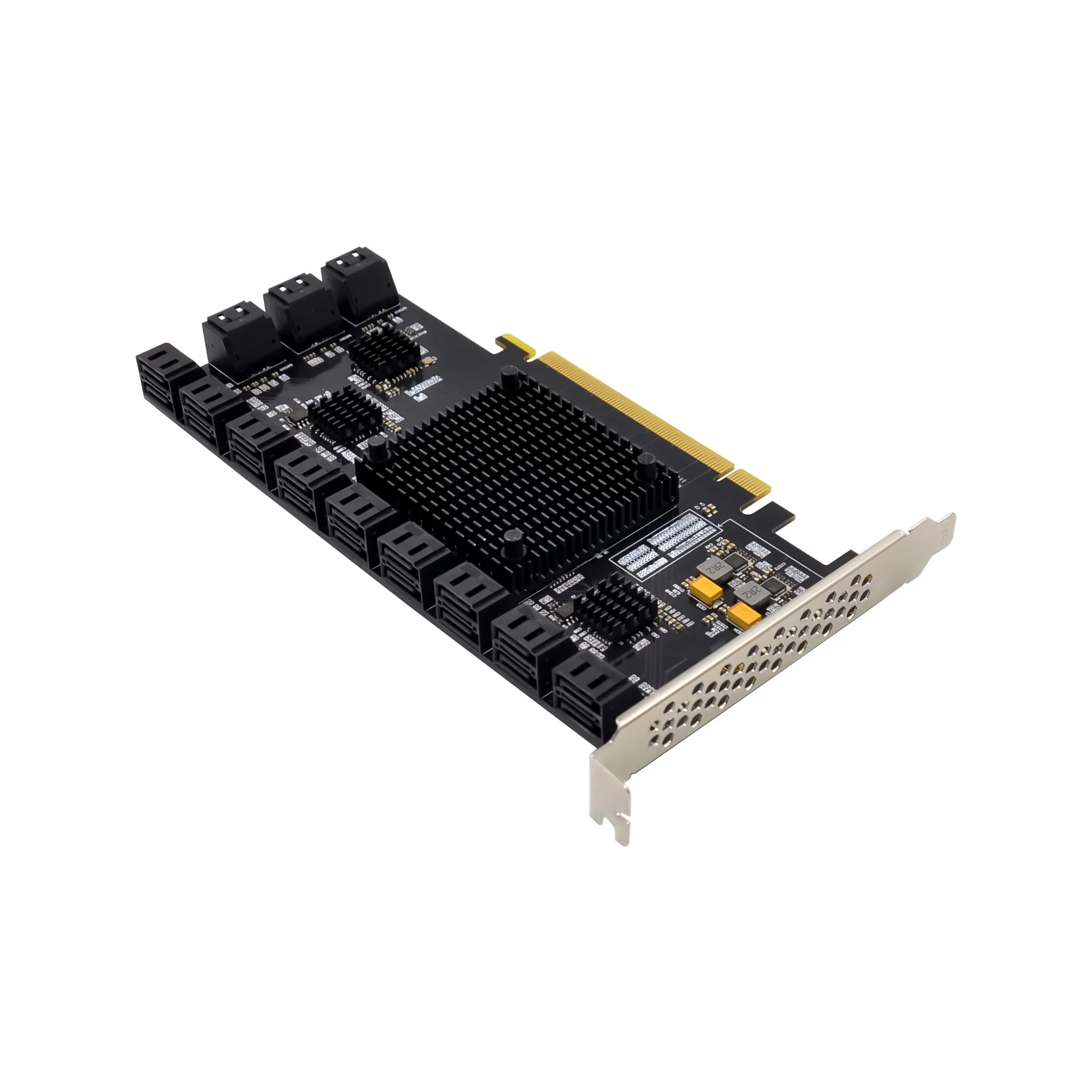 SUNWEIT ST585 ASM1166 24port PCIE SATA Riser Adapter SATA Controller PCI Express X16 to SATA 3.0  Interface Riser Expansion Card