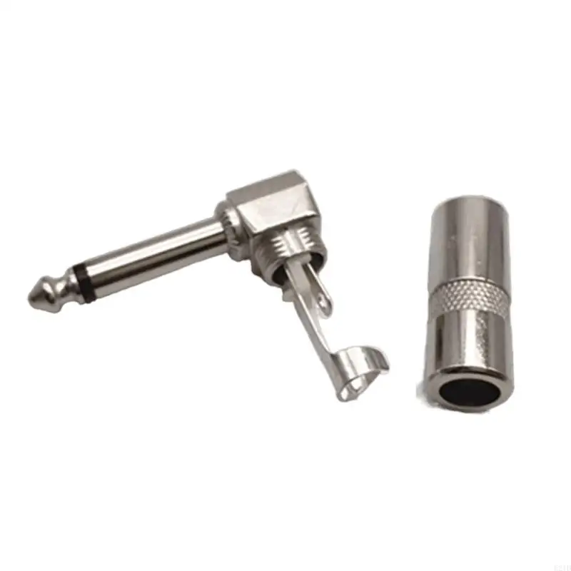 

90 Degree 6.35mm Adapter 6.35mm 1/4 Inch TS Mono Plugs Connector