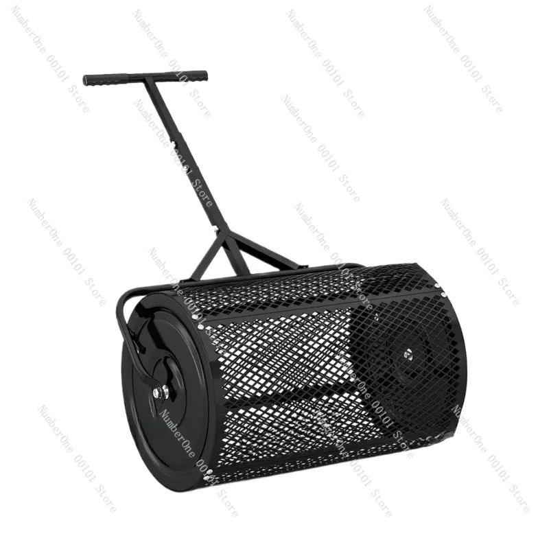 Adjustable Shape Handle Compost , Peat Moss , Metal Mesh Manure Spreader For Lawns, Garden Planting Seeding