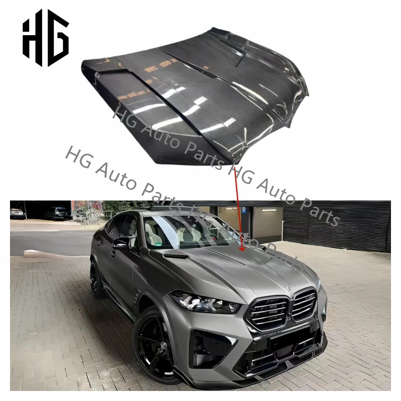 

For BMW X6 G06 Carbon Fiber Car Bonnet Upgrade to LD Style Front Engine Bonnet Hood Bodykit For BMW X6 G06 2018