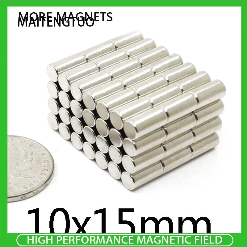 5/10/20Pcs 10x15mm Neodymium Super Strong Magnets Permanent Round Magnet Powerful Magnetic Magnets