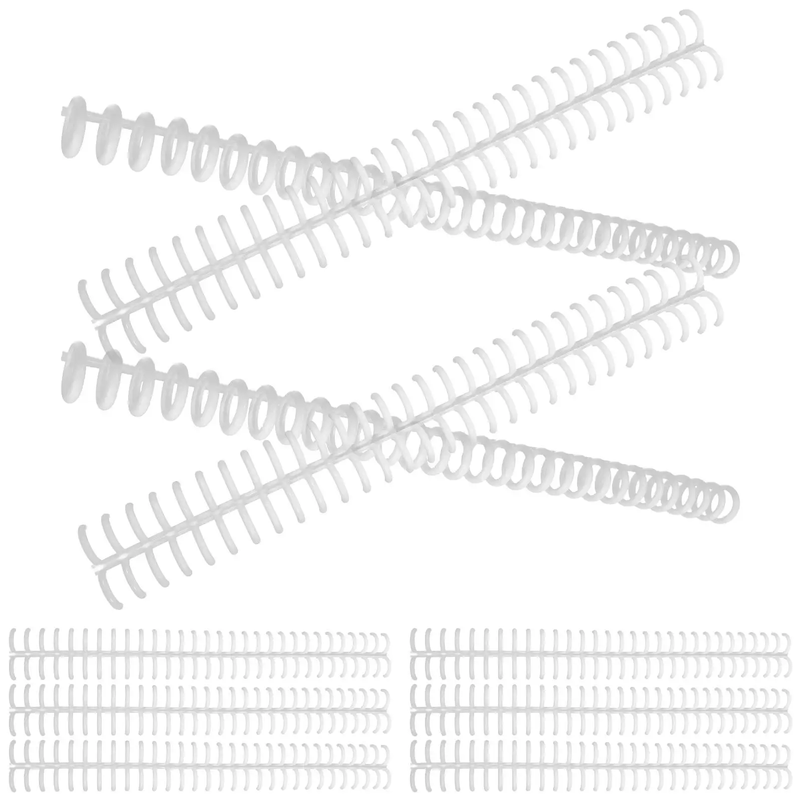 

10 Pcs Black Plastic Loose-leaf Binder Rings 30 Holes A4 Size Spiral Coils for Notebook Binding Replacement