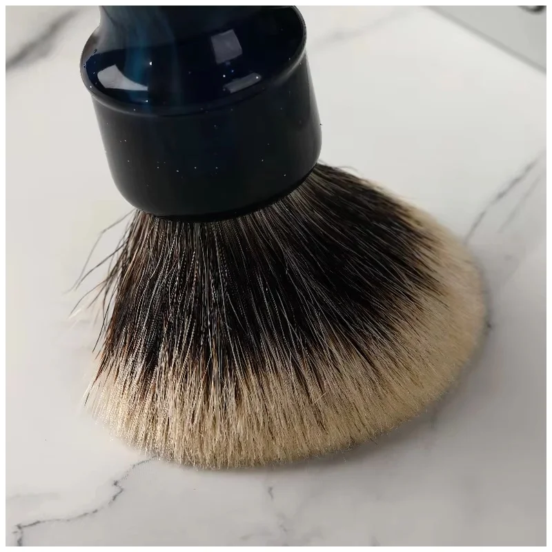 YAQI Men Shaving Brushes Mysterious Space Wet Shave Tools Color Handle 24MM Two Band Hair Knot Men Shaving Products Mens Gift