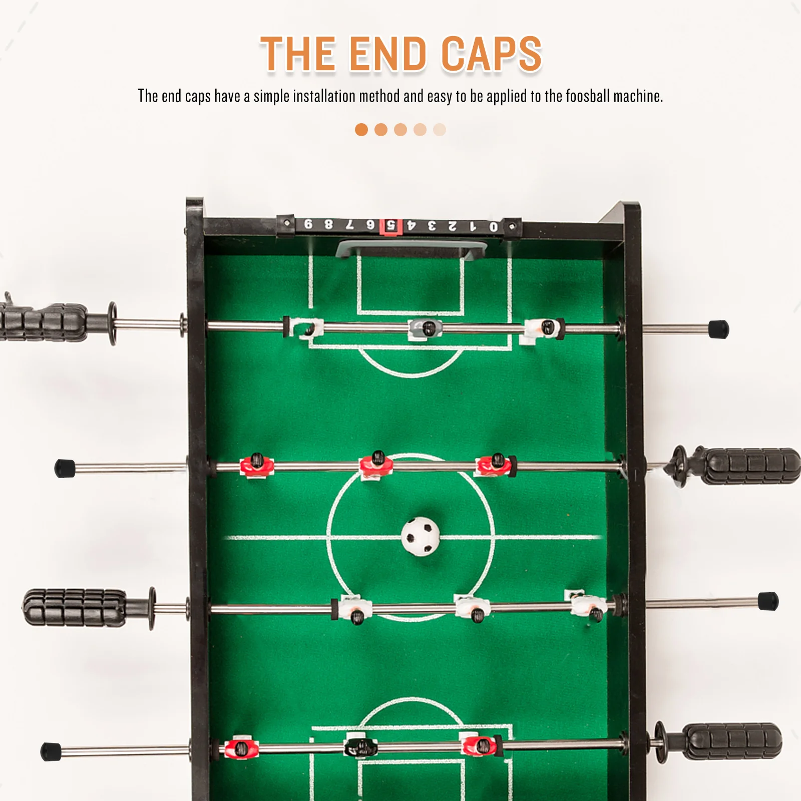 

10 Pcs Football Machine Cap Plug Foosball Rod Covers End Caps Plastic Parts Replacement