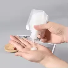 5Pcs Travel Empty Squeeze Bags Lotion Dispensing Bag Refillable Shampoo Toiletries Conditioner Liquid Cosmetic Storage Pouches