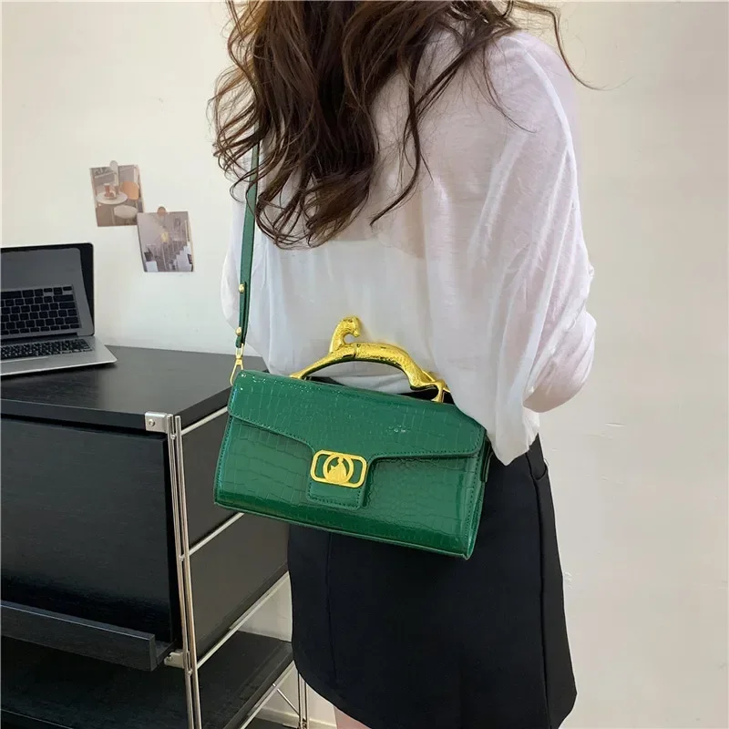 Mini bolsos cruzados con patrón de piedra para mujer, bolsos de mano superior corta con asa, Mini bolso de cuero para teléfono, monedero de lujo para fiesta, moda 2024