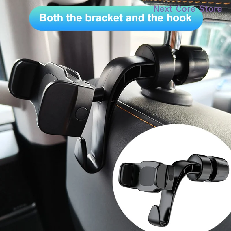 

Многофункциональное крепление для планшета с крючком, поворотное, для заднего сиденья автомобиля, держатель для мобильного телефона, кронштейн для телефона на подголовник автомобиля, подставка для телефона в транспортном средстве