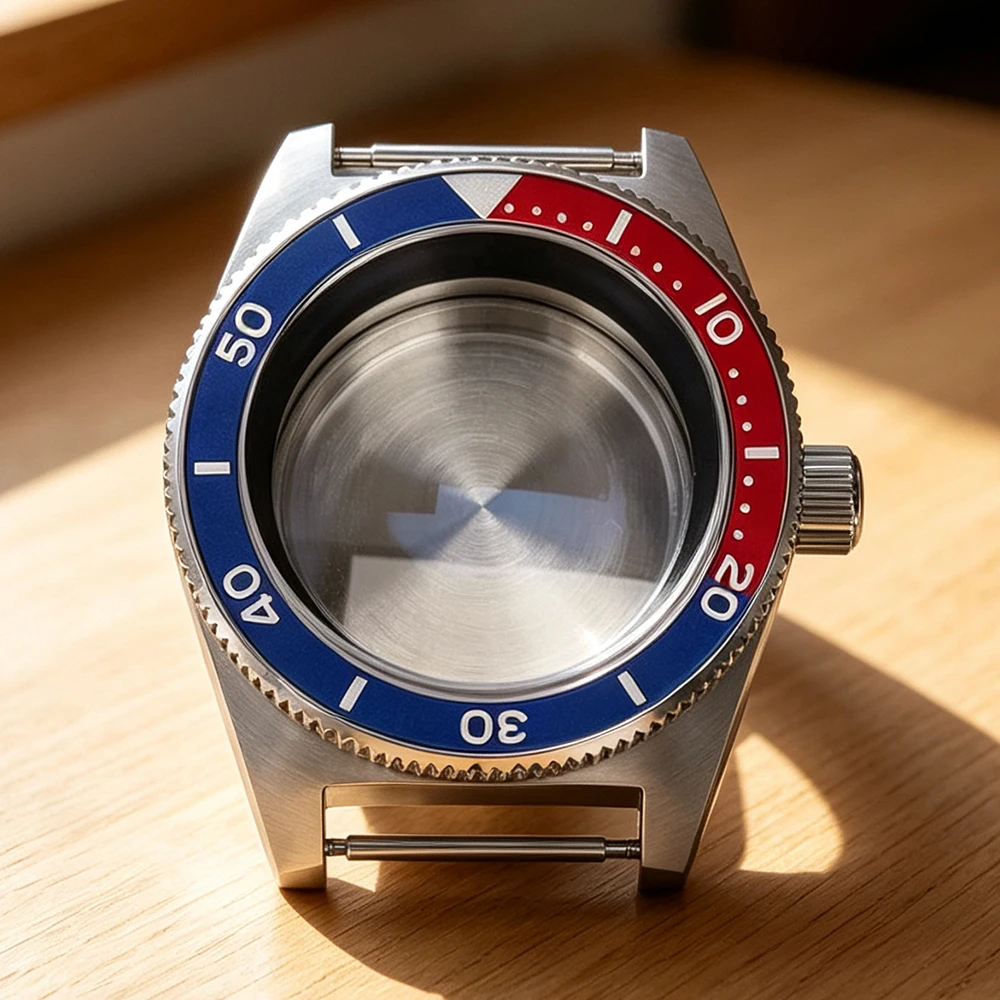 Diving 40mm Silver Watch Case Hot Styles Sapphire Glass For Seiko NH34 NH35 NH36 Movt Modified 62MAS 100m Waterproof Repair Part