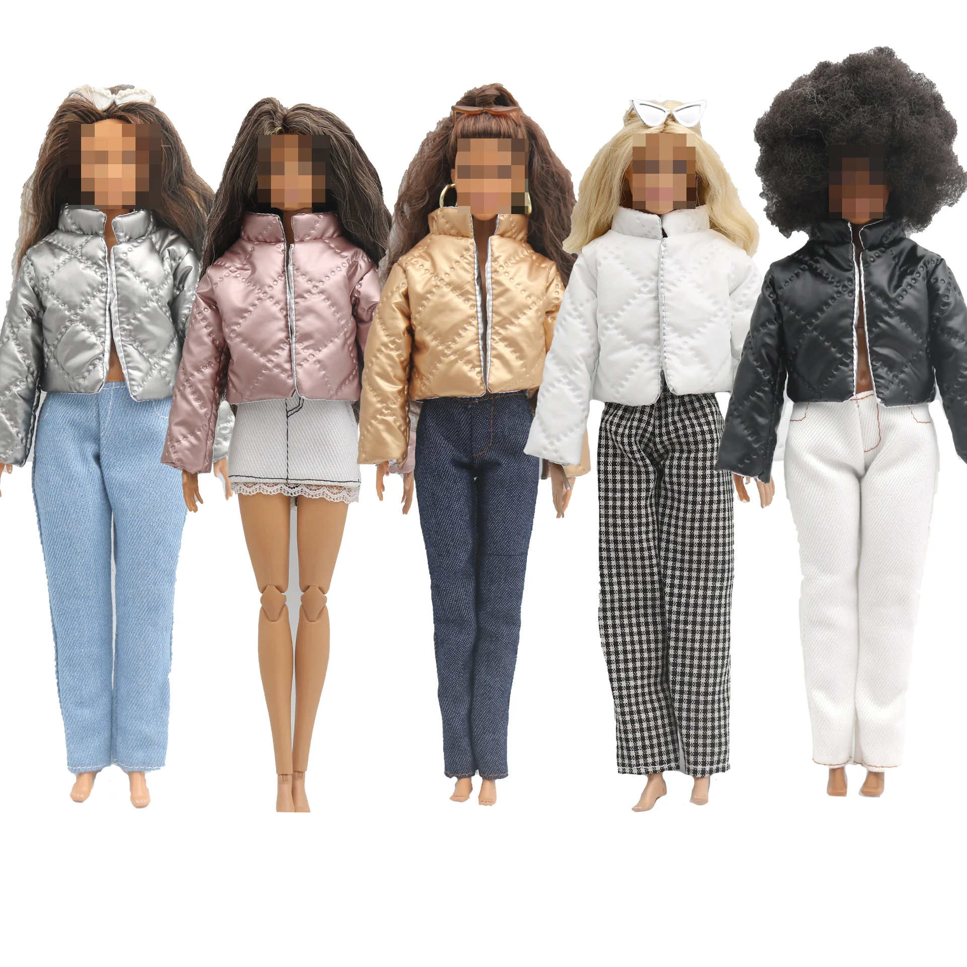 

New 30cm 1/6 Luxury Double-sided can wear fashion cotton coat Accessories Clothes also for Cuvry Barbies doll