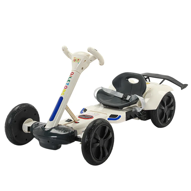 Children's electric go kart with large battery chargingdual drive seating capacity square four-wheel drive outdoor lighting
