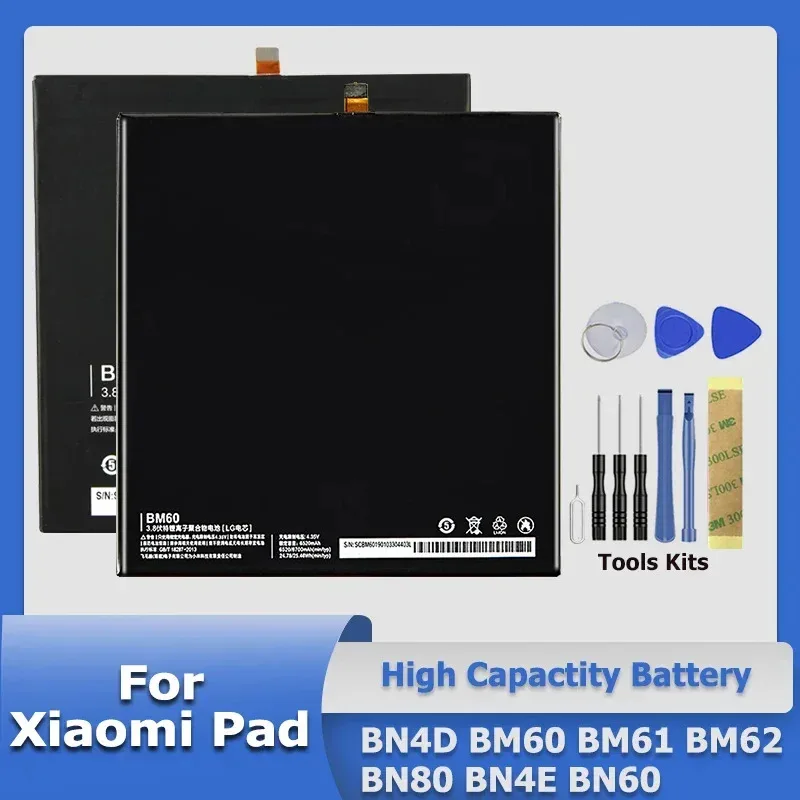 

BM61 BM62 BN4D BM60 BN4E BN80 BN60 Tablet Replace Battey For Xiaomi Pad 1 2 3 4 5 Plus Pro + Free tools