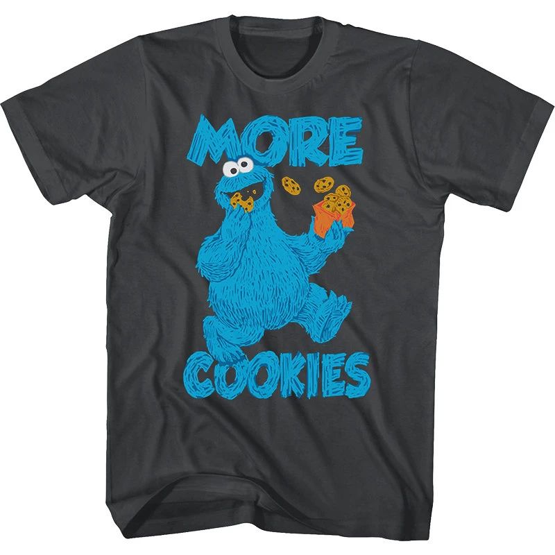 1969 Sesame Street Classic American Animated Cartoon Retro Men's and Women's Loose-Fitting Trendy Pure Cotton Tees