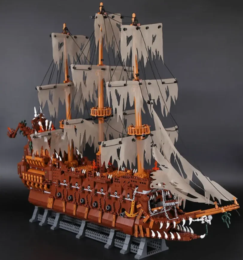 16016 voando holandês barco holandês navio criativo piratas do caribe conjunto blocos de construção tijolos modelo brinquedo aniversário presentes