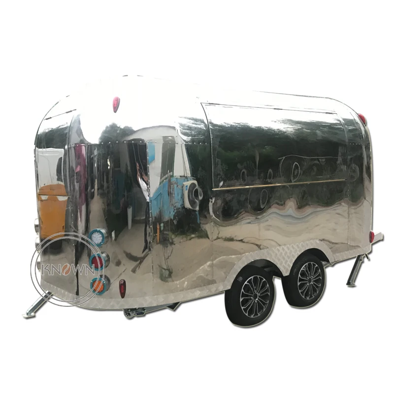 

Hot Sale Dot 4M Stainless Steel Food Trailer Mobile Fast Food Trailer Street Outdoor Food Truck