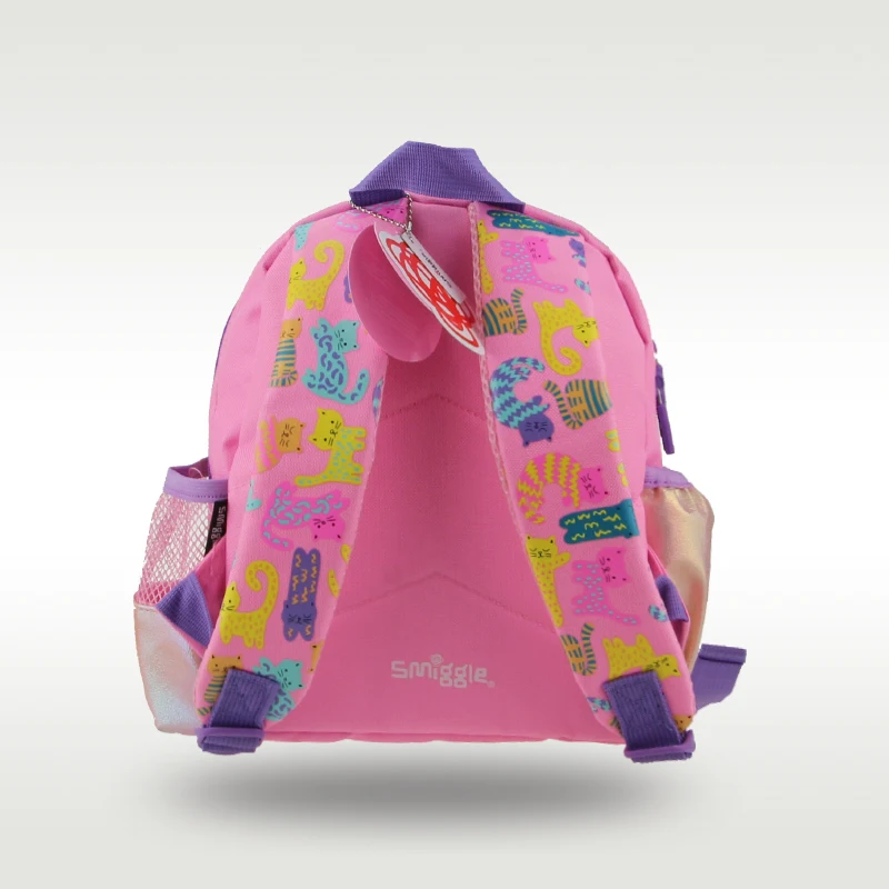 Smiggle mochila escolar original australiana para niños y niñas, Gato rosa, Linda mochila escolar pequeña para jardín de infantes, superventas