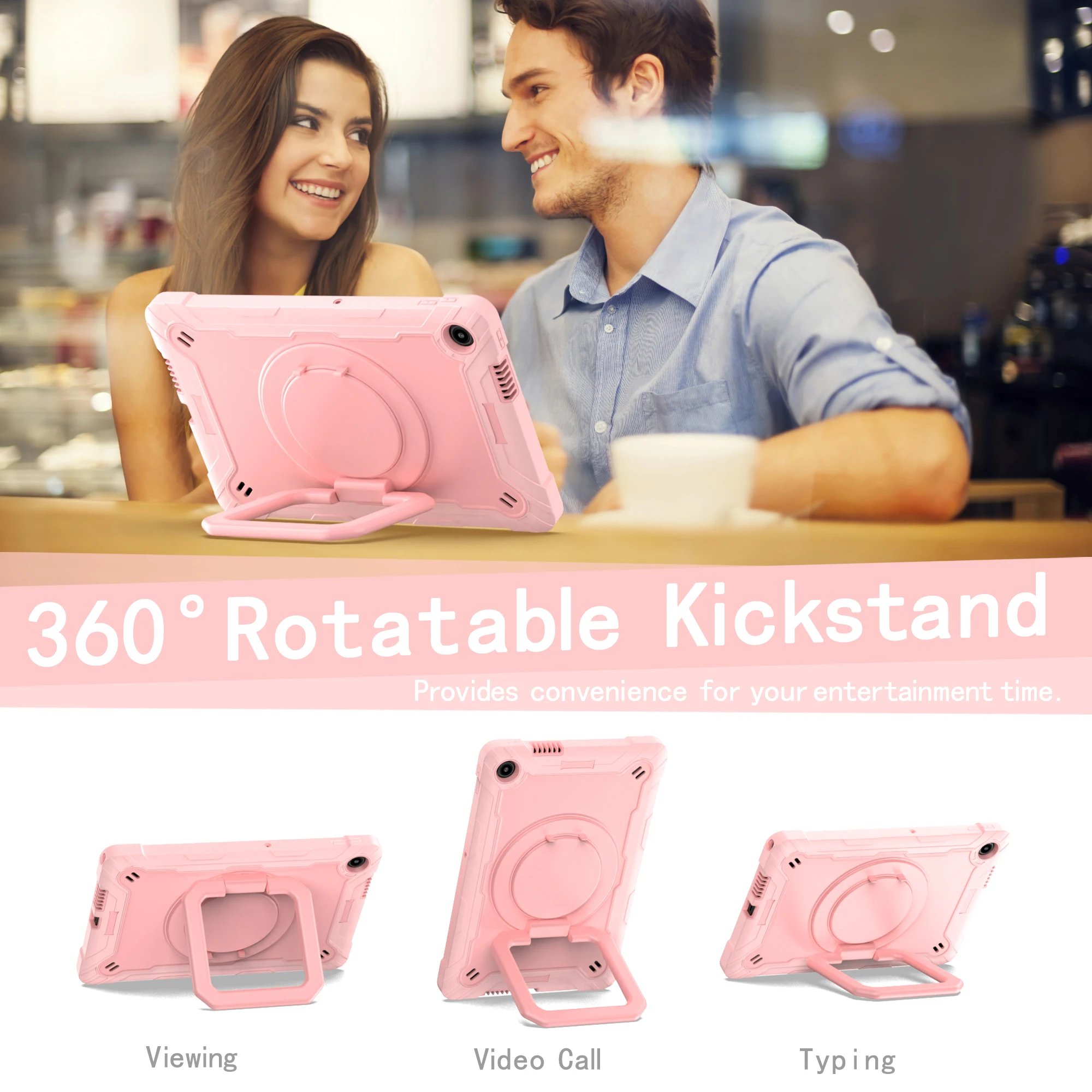 

360 Rotating Handle Grip Case for Lenovo Tab 10.1" 2025 K10C TB311XU TB311FU ZAEH0019IN ZAEH0180IN ZAEJ0054IN Rugged Stand Cover