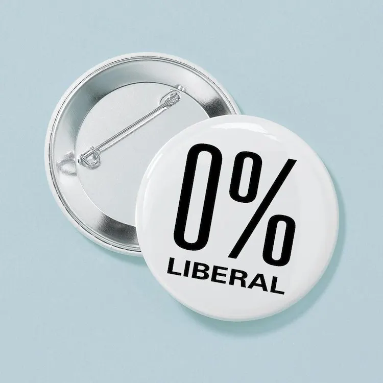 0% Liberal Button Brooch Cartoon Creative Clothes Jewelry Women  Gift Hat Cute Badge Lapel Pin