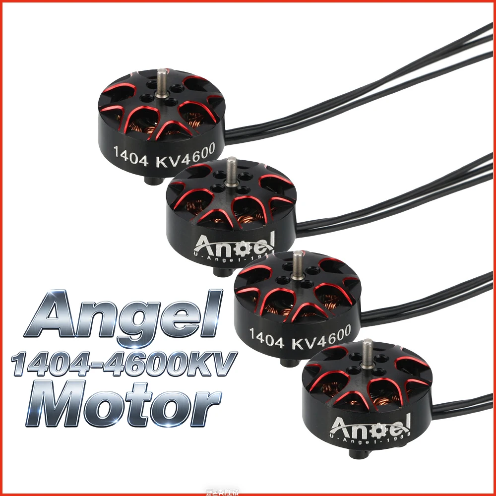 

Комплект из 4 бесщеточных двигателей Uangel A1404 4600KV 3-4S Lipo FPV с валом 1.5 мм для квадрокоптеров Cinewhoop 2.5-4 дюйма