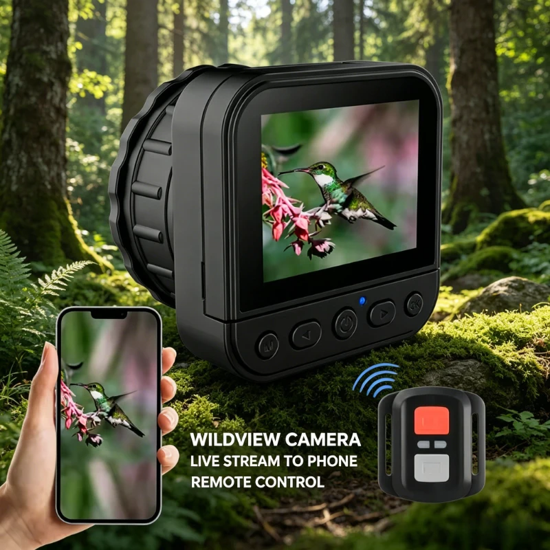 

New 64MP 4K HD Eyepiece Camera for Birdwatching Hummingbird Astronomical Telescope With Video Camera With APP WIFI
